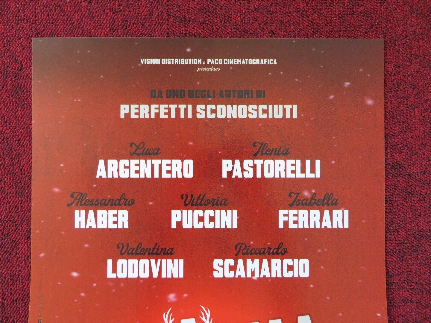 COSA FAI A CAPODANNO? ITALIAN LOCANDINA (26.5"x12.5") POSTER LUCA ARGENTERO '18 Movie posters