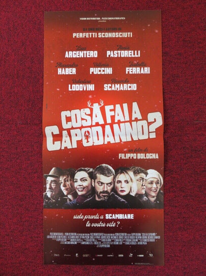 COSA FAI A CAPODANNO? ITALIAN LOCANDINA (26.5"x12.5") POSTER LUCA ARGENTERO '18 Movie posters