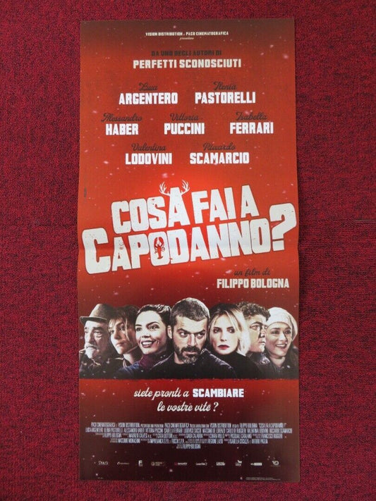 COSA FAI A CAPODANNO? ITALIAN LOCANDINA (26.5"x12.5") POSTER LUCA ARGENTERO '18 Movie posters