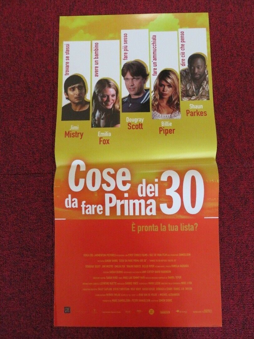 COSE DA FARE DEI PRIMA 30 ITALIAN LOCANDINA (26"x13") POSTER DOUGRAY SCOTT 2005 - Rendezvous Cinema