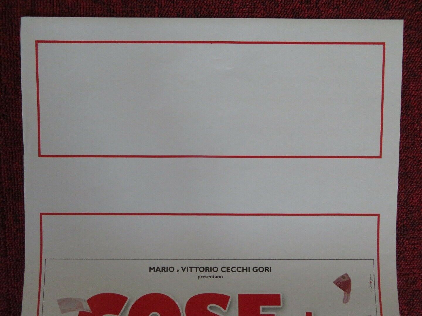 COSE DA PAZZI ITALIAN LOCANDINA (27.5"x13") POSTER VINCENZO SALEMME 2005 - Rendezvous Cinema
