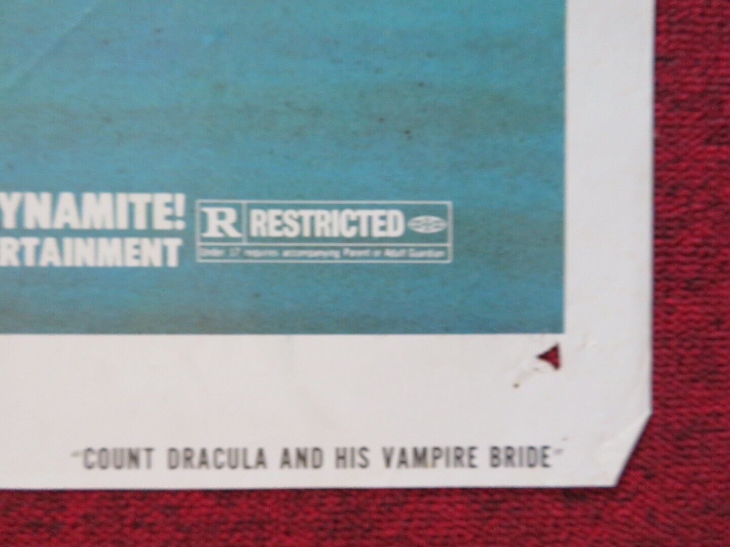 COUNT DRACULA AND HIS VAMPIRE BRIDE FOLDED US ONE SHEET POSTER 1973 - Rendezvous Cinema