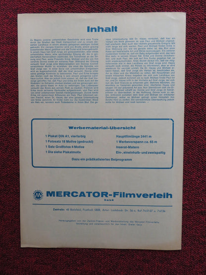 COUNT YORGA, VAMPIRE - GERMAN PRESSBOOK UNCUT ROBERT QUARRY ROGER PERRY 1970 Rendezvous Cinema Movie posters