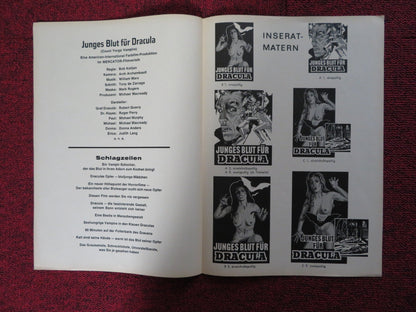COUNT YORGA, VAMPIRE - GERMAN PRESSBOOK UNCUT ROBERT QUARRY ROGER PERRY 1970 Rendezvous Cinema Movie posters