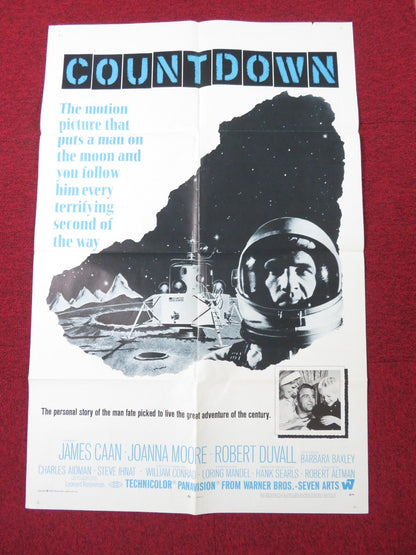 COUNTDOWN FOLDED US ONE SHEET POSTER JAMES CAAN JOANNA MOORE 1968 Rendezvous Cinema Movie posters