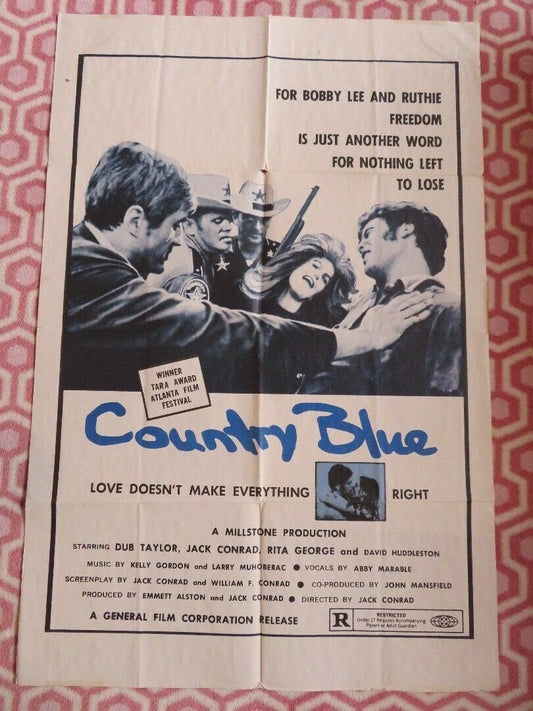 COUNTRY BLUE US ONE SHEET POSTER DUB TAYLOR JACK CONRAD 1973 Movie posters