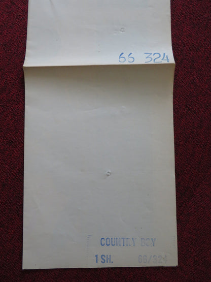 COUNTRY BOY FOLDED US ONE SHEET POSTER RANDY BOONE SHEB WOOLEY 1966 Rendezvous Cinema Movie posters