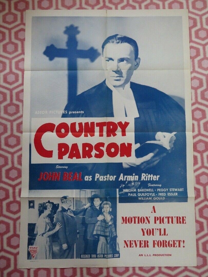 COUNTRY PARSON / Messenger of Peace US ONE SHEET POSTER JOHN BEAL W BAKEWELL '47 Movie posters
