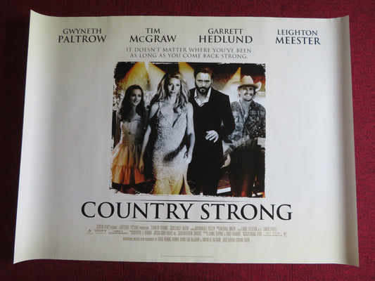 COUNTRY STRONG UK QUAD (30"x 40") ROLLED POSTER GWYNETH PALTROW TIM MCGRAW 2010 Rendezvous Cinema Movie posters