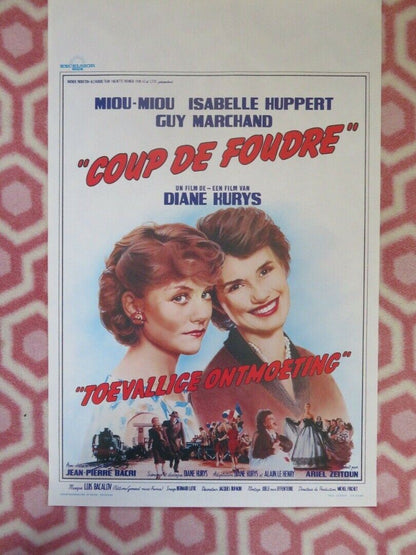 COUP DE FOUDRE/ Entre Nous BELGIUM (21"x13.5") POSTER MIOU - MIOU ISABELLE HUPPERT Movie posters