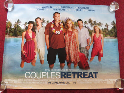 COUPLES RETREAT UK QUAD (30"x 40") ROLLED POSTER VINCE VAUGHN JASON BATEMAN 2009 Rendezvous Cinema Movie posters