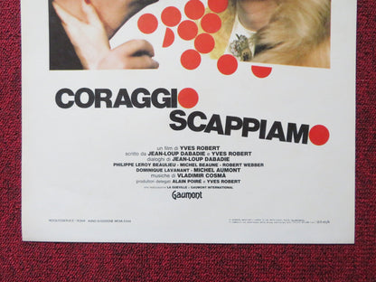 COURAGE FUYONS ITALIAN LOCANDINA POSTER CATHERINE DENEUVE JEAN ROCHEFORT 1979 Rendezvous Cinema Movie posters