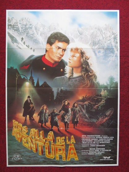 COURAGE MOUNTAIN SPANISH ROLLED POSTER CHARLIE SHEEN LESLIE CARON 1990 Movie posters