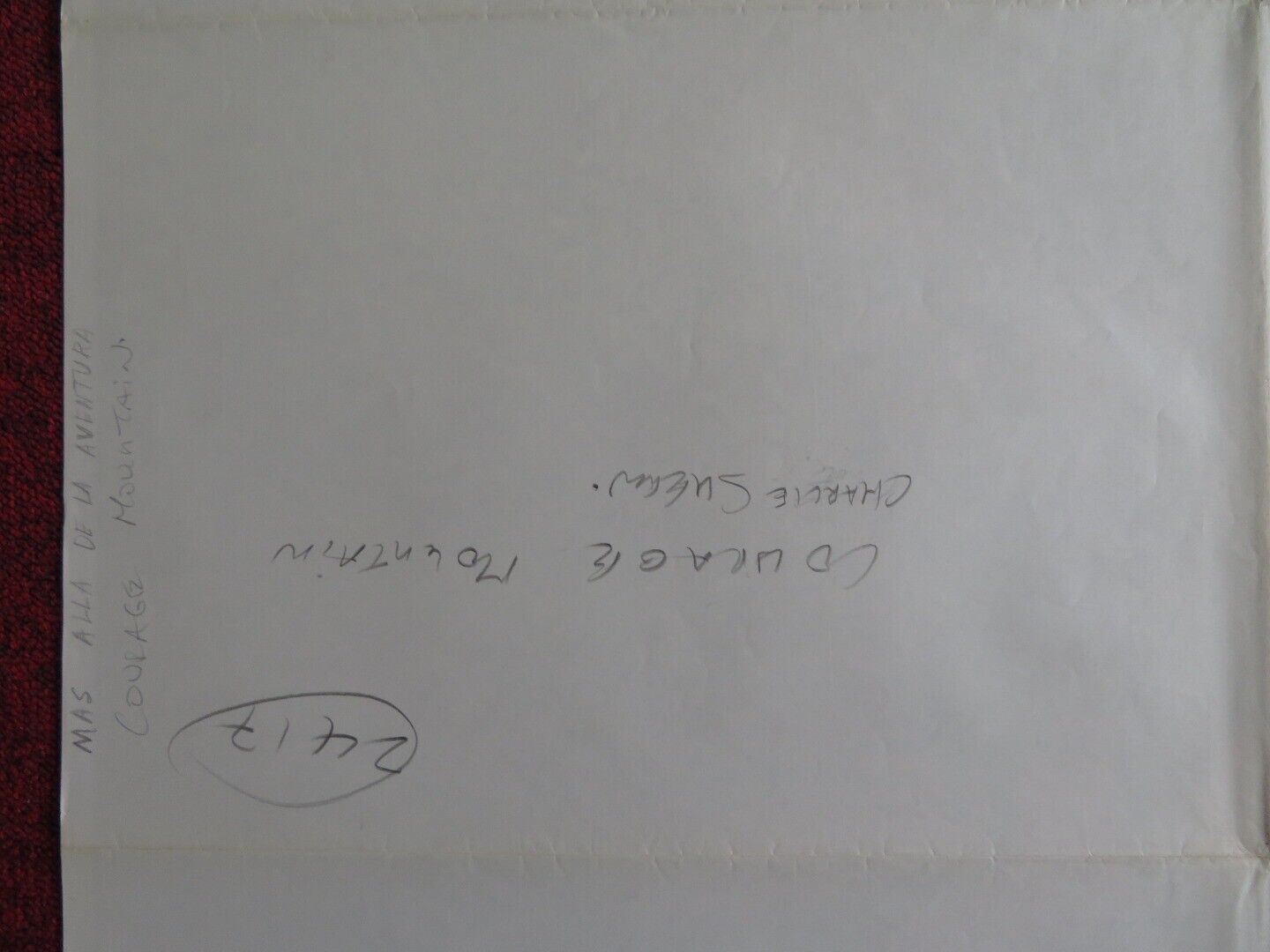 COURAGE MOUNTAIN SPANISH ROLLED POSTER CHARLIE SHEEN LESLIE CARON 1990 Movie posters