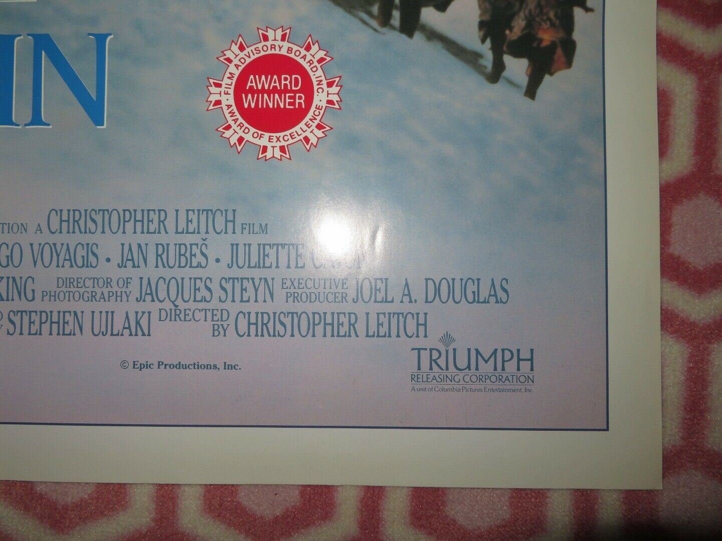 COURAGE MOUNTAIN US ONE SHEET POSTER CHARLIE SHEEN 1990 Movie posters