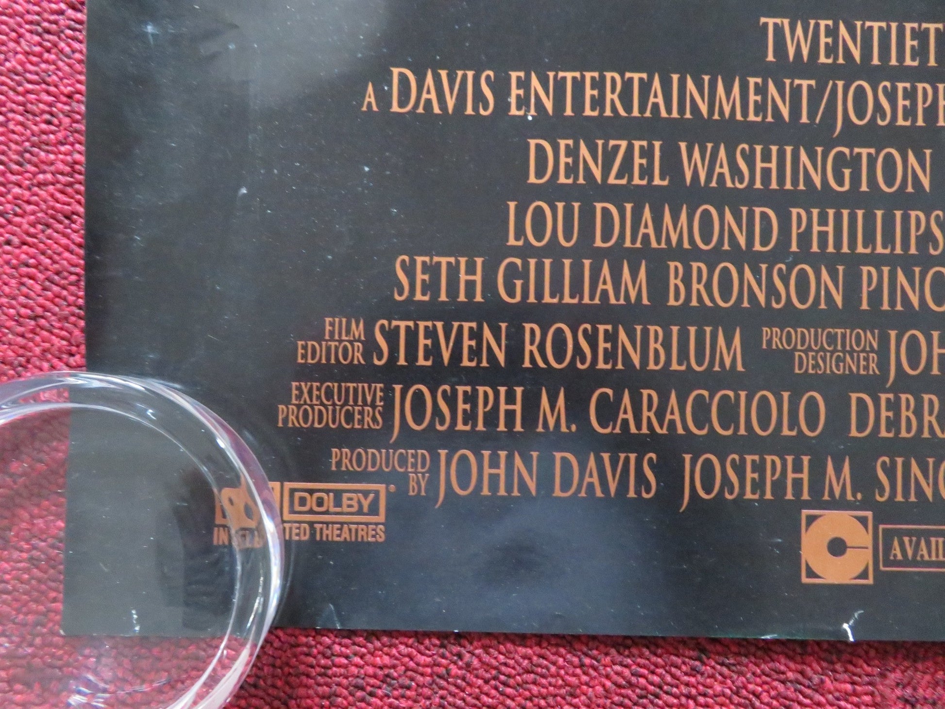 COURAGE UNDER FIRE UK QUAD (30"x 40") ROLLED POSTER DENZEL WASHINGTON 1996 Rendezvous Cinema Movie posters