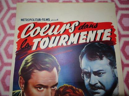 COURS DANS LA TOURMENTE/ Tempestuous Love BELGIUM (21.5"x 14") POSTER 1957 Movie posters