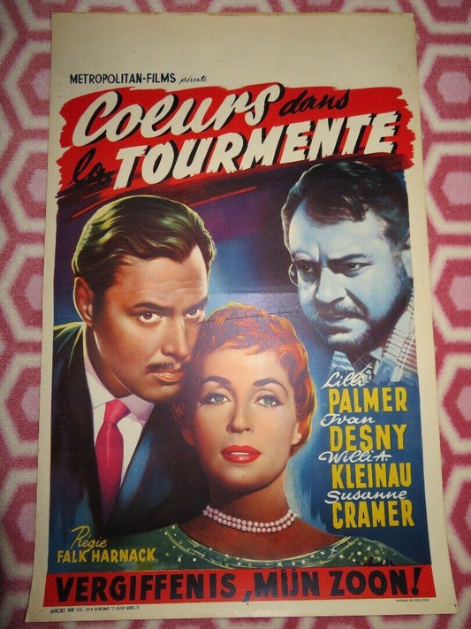 COURS DANS LA TOURMENTE/ Tempestuous Love BELGIUM (21.5"x 14") POSTER 1957 Movie posters