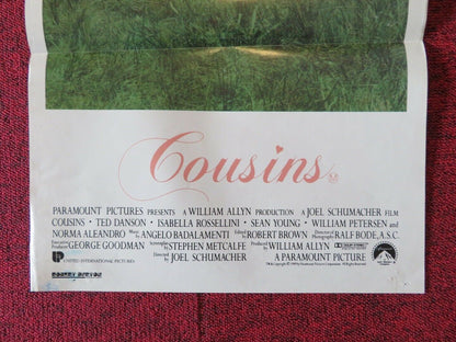 COUSINS FOLDED AUSTRALIAN DAYBILL POSTER Ted Danson Isabella Rossellini 1989 Movie posters