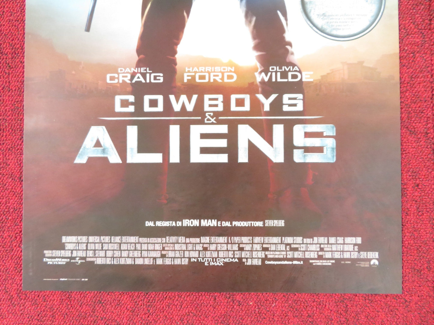 COWBOYS & ALIENS ITALIAN LOCANDINA POSTER DANIEL CRAIG HARRISON FORD 2011 Rendezvous Cinema Movie posters