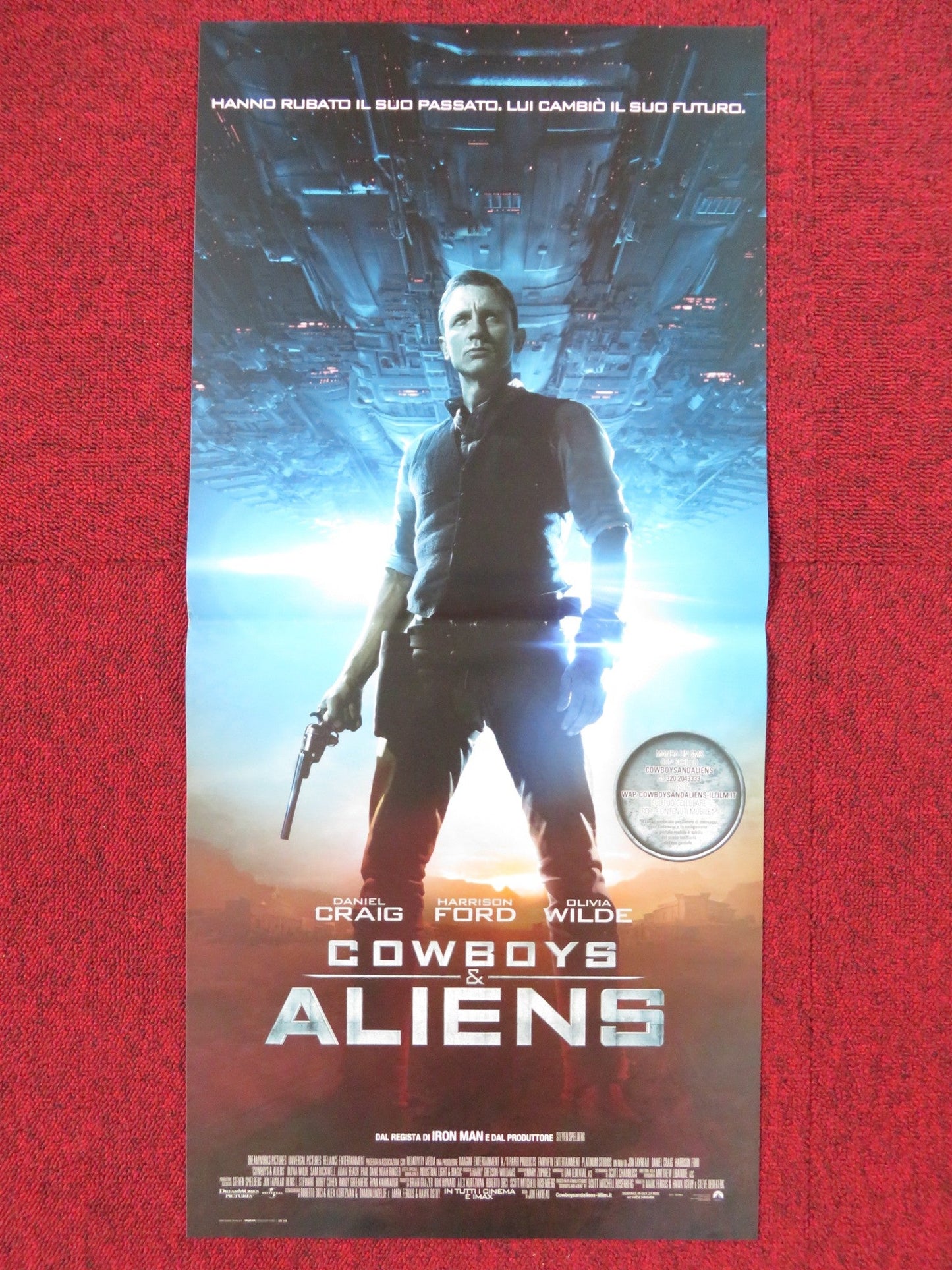 COWBOYS & ALIENS ITALIAN LOCANDINA POSTER DANIEL CRAIG HARRISON FORD 2011 Rendezvous Cinema Movie posters