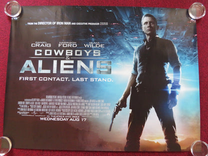 COWBOYS & ALIENS UK QUAD (30"x 40") ROLLED POSTER DANIEL CRAIG H. FORD 2011 Rendezvous Cinema Movie posters