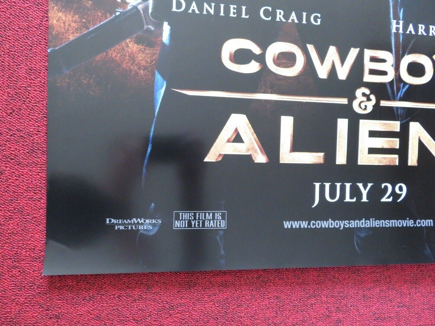 COWBOYS & ALIENS US ONE SHEET ROLLED POSTER DANIEL CRAIG HARRISON FORD 2011 - Rendezvous Cinema