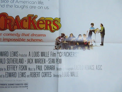 CRACKERS US ONE SHEET POSTER LOUIS MALLE DONALD SUTHERLAND 1983 Movie posters