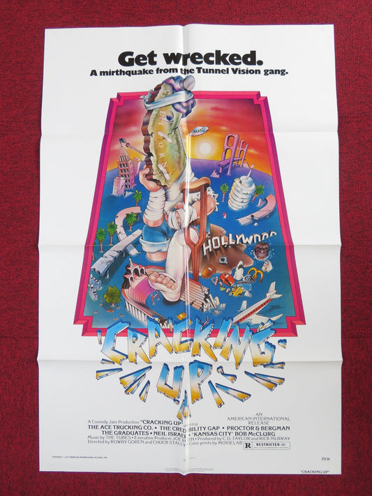 CRACKING UP FOLDED US ONE SHEET POSTER MICHAEL MISLOVE FRED WILLARD 1977 Rendezvous Cinema Movie posters