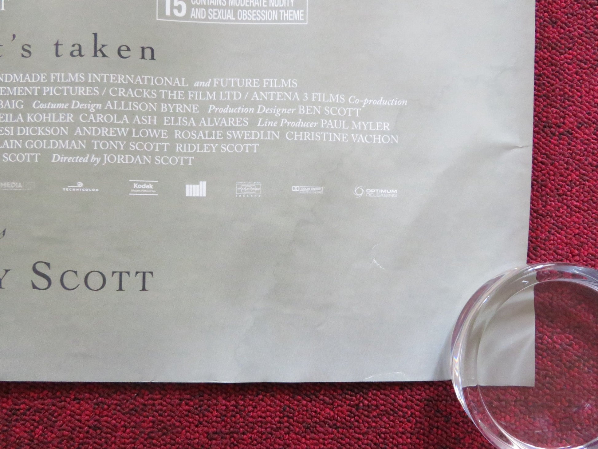 CRACKS UK QUAD (30"x 40") ROLLED POSTER EVA GREEN JUNO TEMPLE 2009 Rendezvous Cinema Movie posters