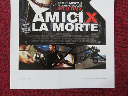 CRADLE 2 THE GRAVE ITALIAN LOCANDINA (27.5"x13") POSTER JET LI DMX KELLY HU 2003 Rendezvous Cinema Movie posters