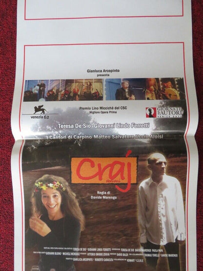 CRAJ - DOMANI ITALIAN LOCANDINA (27.5"x13") POSTER TERESA DE SIO 2005 - Rendezvous Cinema