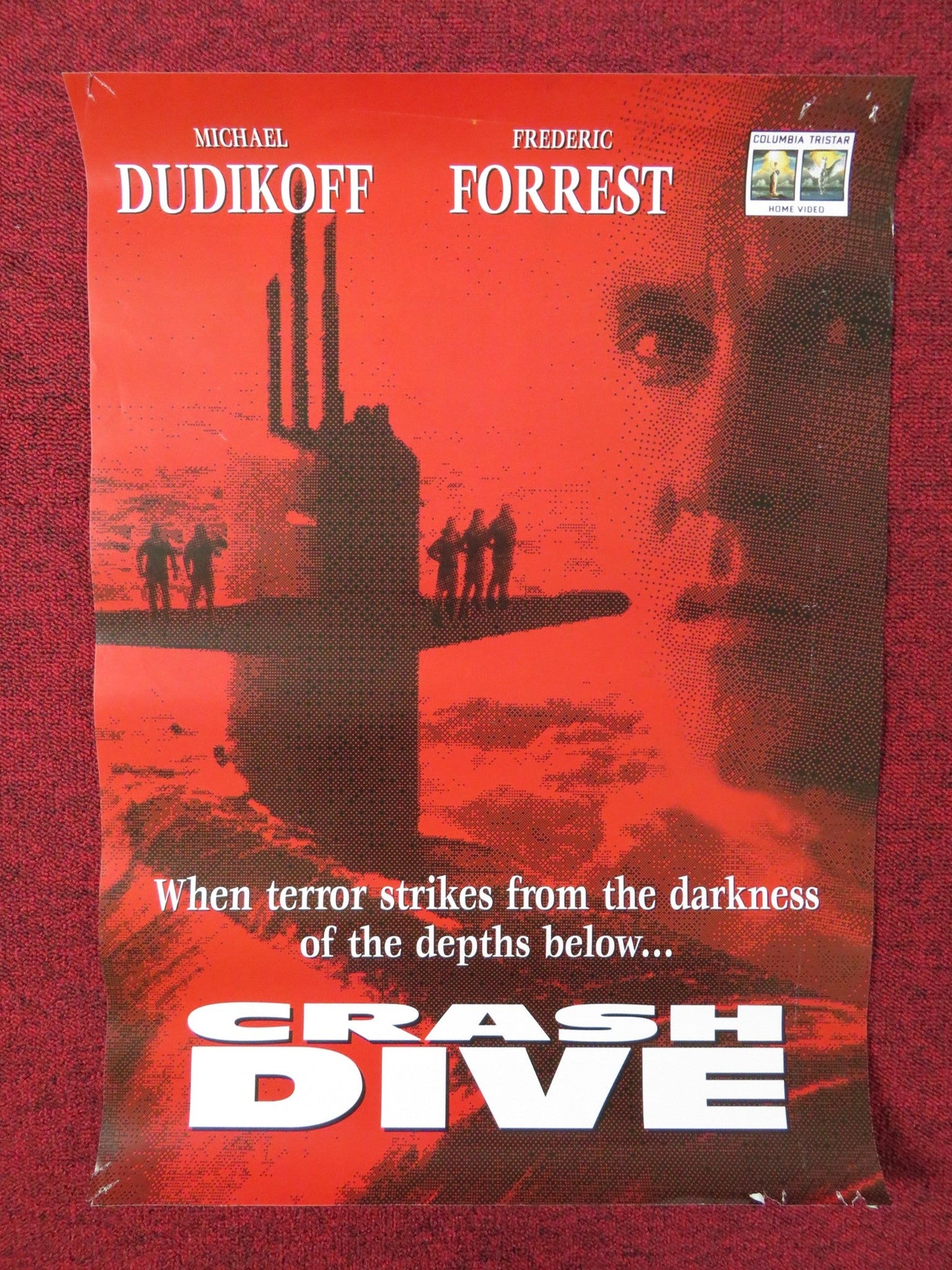 CRASH DIVE VHS POSTER MICHAEL DUDIKOFF FREDERIC FORREST 1996 Rendezvous Cinema Movie posters