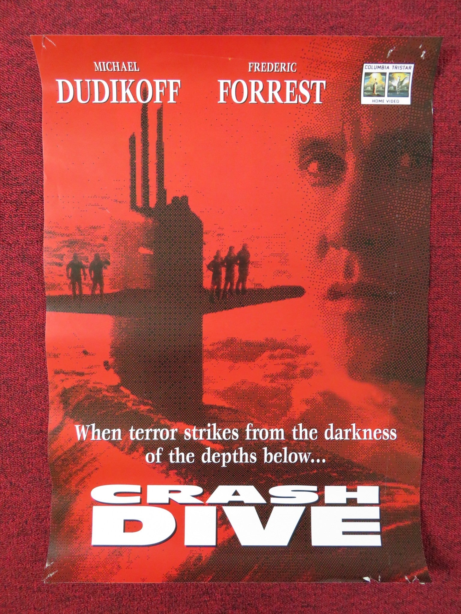 CRASH DIVE VHS POSTER MICHAEL DUDIKOFF FREDERIC FORREST 1996 Rendezvous Cinema Movie posters