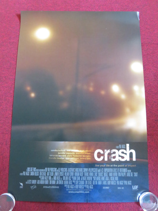 CRASH INTERNATIONAL ONE SHEET ROLLED POSTER SANDRA BULLOCK DON CHEADLE 2005 Rendezvous Cinema Movie posters