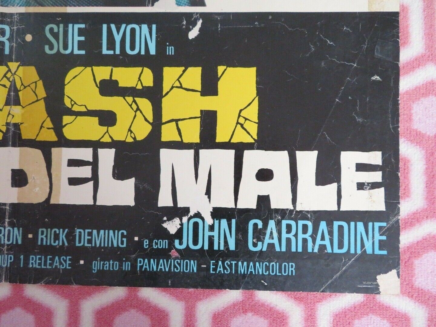 CRASH ITALIAN FOGLIO POSTER JOSE FERRER SUE LYON 1976 - Rendezvous Cinema