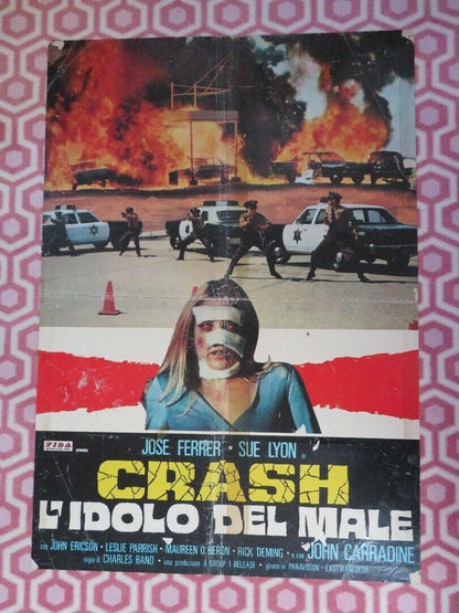 CRASH ITALIAN FOGLIO POSTER JOSE FERRER SUE LYON 1976 - Rendezvous Cinema