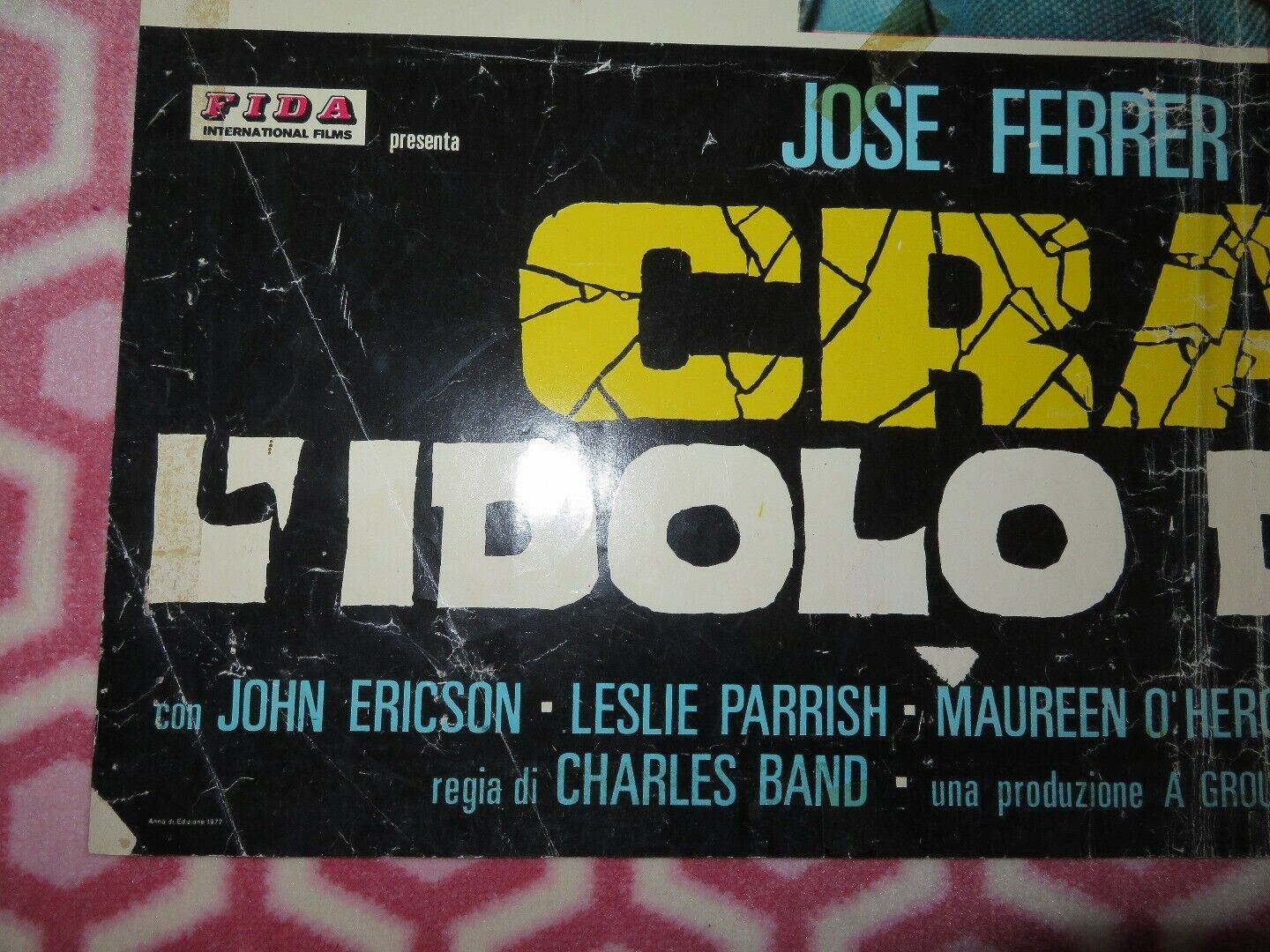 CRASH ITALIAN FOGLIO POSTER JOSE FERRER SUE LYON 1976 - Rendezvous Cinema
