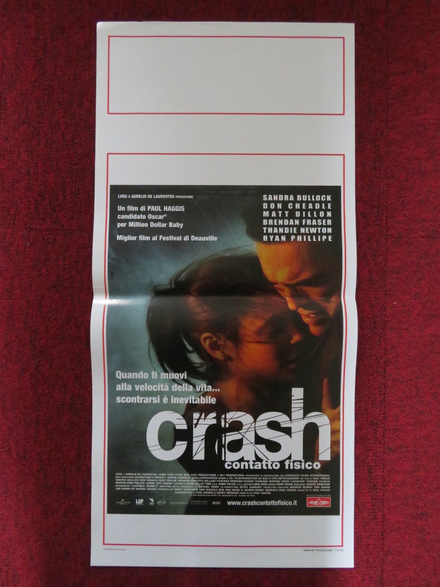 CRASH ITALIAN LOCANDINA POSTER SANDRA BULLOCK MATT DILLON 2004 Rendezvous Cinema Movie posters