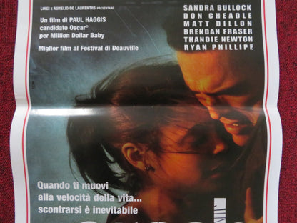 CRASH ITALIAN LOCANDINA POSTER SANDRA BULLOCK MATT DILLON 2004 Rendezvous Cinema Movie posters
