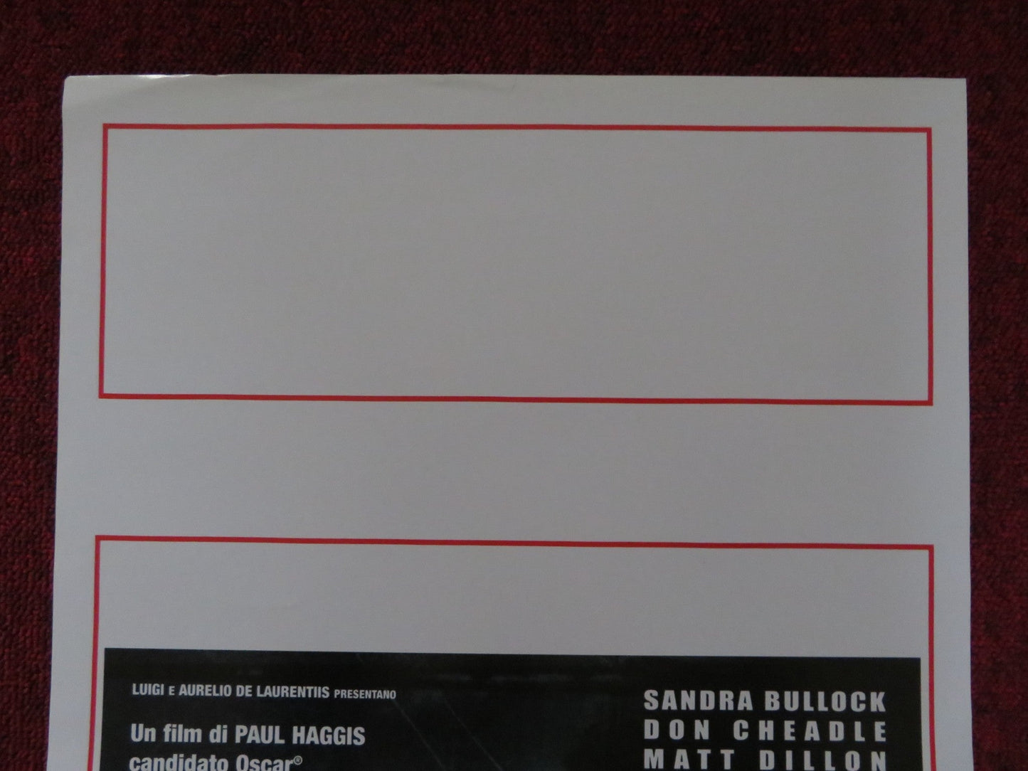 CRASH ITALIAN LOCANDINA POSTER SANDRA BULLOCK MATT DILLON 2004 Rendezvous Cinema Movie posters