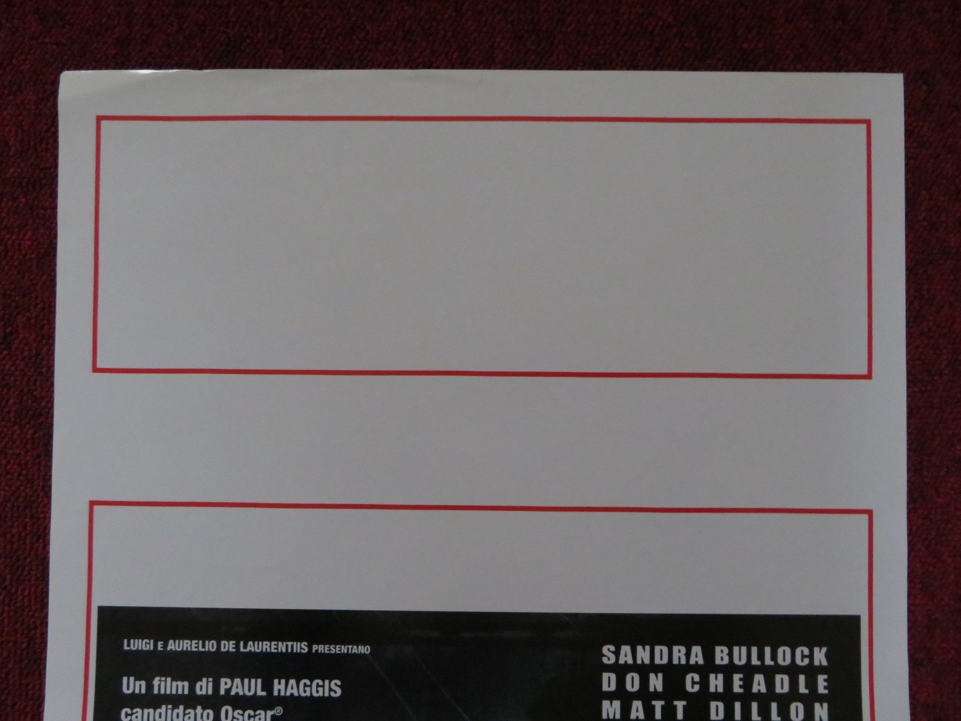 CRASH ITALIAN LOCANDINA POSTER SANDRA BULLOCK MATT DILLON 2004 Rendezvous Cinema Movie posters