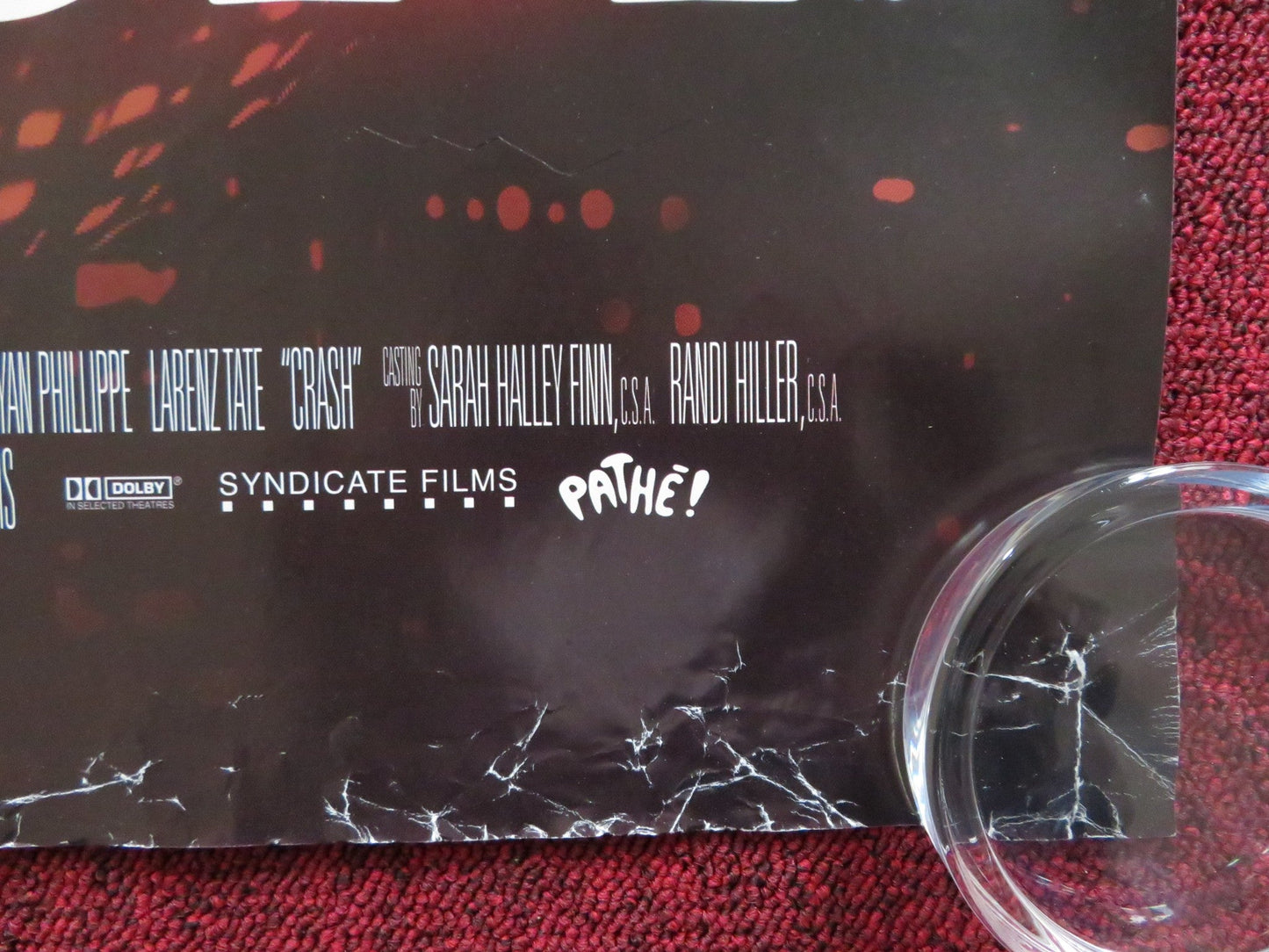 CRASH UK QUAD ROLLED POSTER SANDRA BULLOCK DON CHEADLE 2005 Rendezvous Cinema Movie posters