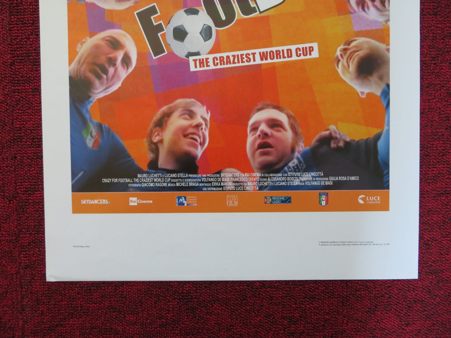 CRAZY FOR FOOTBALL: THE CRAZIEST WORLD CUP ITALIAN LOCANDINA POSTER 2017 Rendezvous Cinema Movie posters