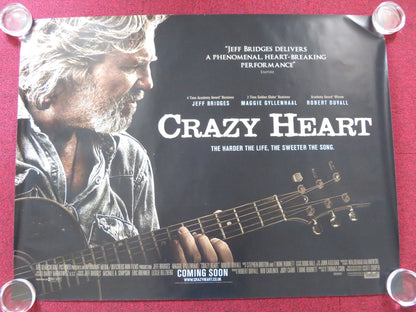 CRAZY HEART UK QUAD (30"x 40") ROLLED POSTER JEFF BRIDGES JAMES KEANE 2009 Rendezvous Cinema Movie posters