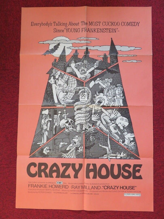 CRAZY HOUSE / THE HOUSE IN NIGHTMARE PARK FOLDED US ONE SHEET POSTER 1973 Movie posters