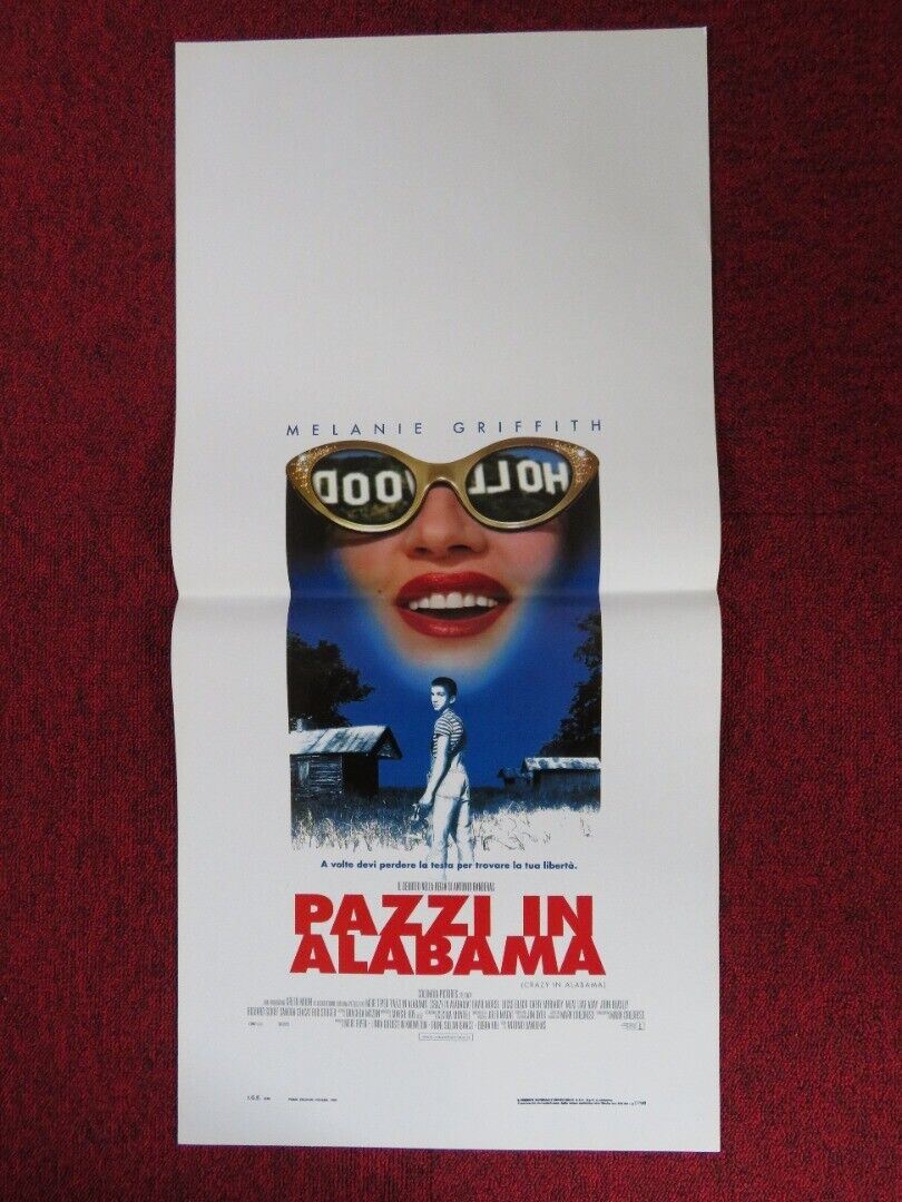 CRAZY IN ALABAMA ITALIAN LOCANDINA (27.5"x13") POSTER MELANIE GRIFFITH 1999 Movie posters
