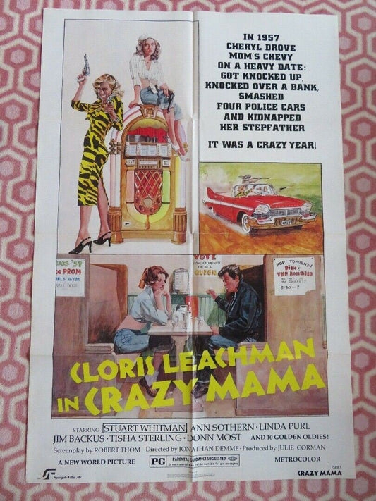 CRAZY MAMA US ONE SHEET POSTER STUART WHITMAN ANN SOTHERN 1975 Movie posters