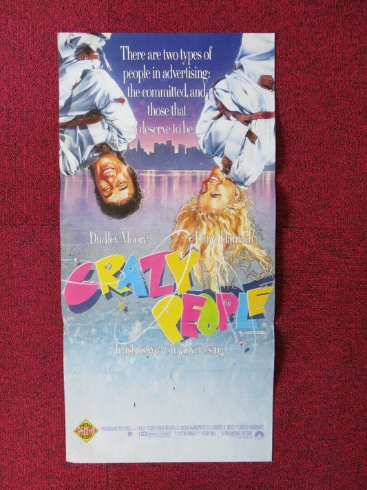 CRAZY PEOPLE FOLDED AUSTRALIAN DAYBILL POSTER DUDLEY MOORE DARYL HANNAH 1990 Movie posters