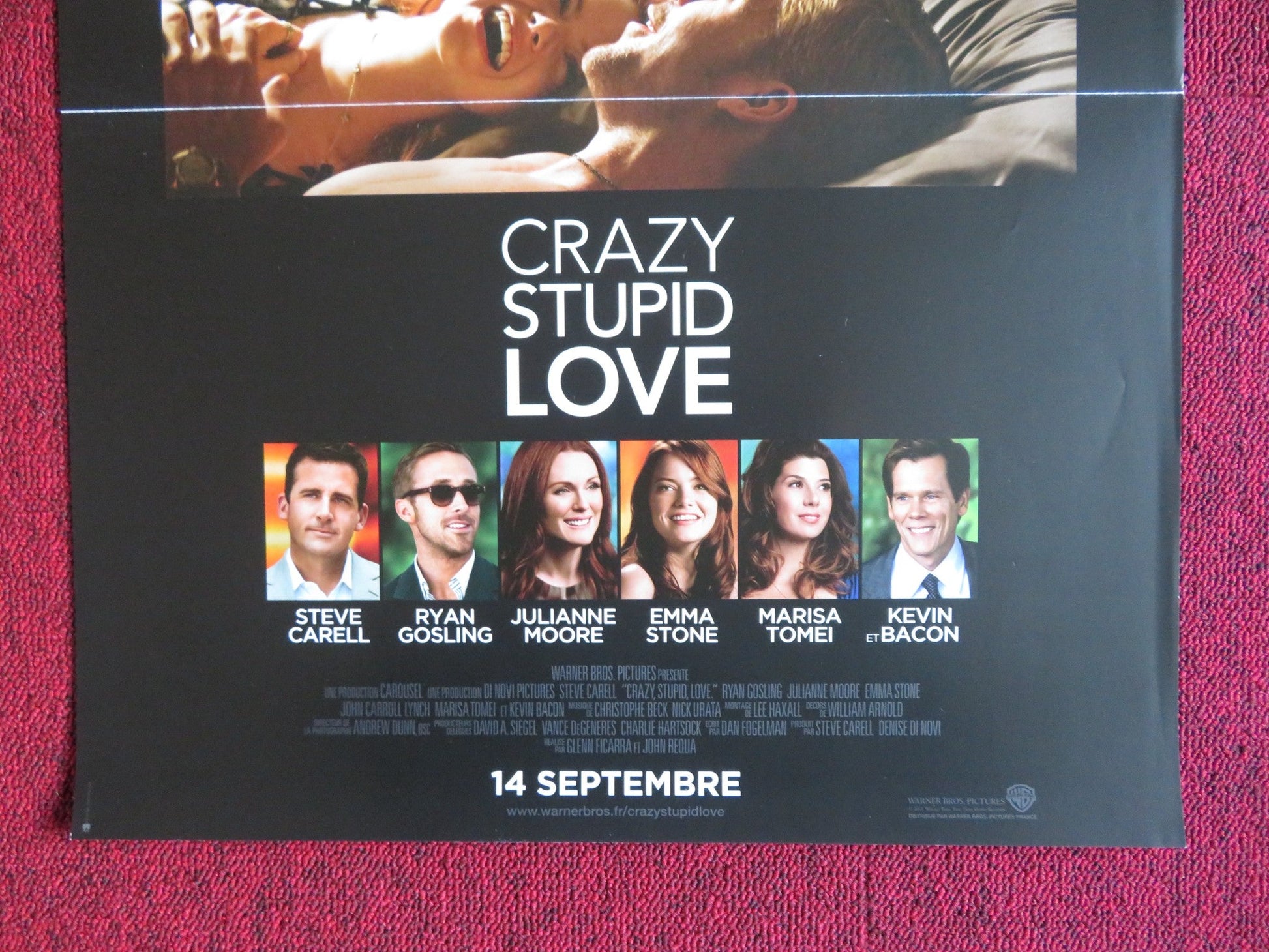 CRAZY STUPID LOVE FRENCH (15.5" x 21") POSTER STEVE CARELL J. MOORE 2011 Rendezvous Cinema Movie posters